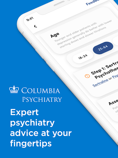 Android application Columbia Psychiatry Pathways screenshort