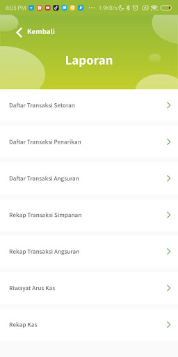 Android application Amanah Collect screenshort