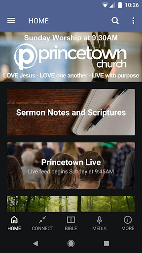 Android application Princetown Church screenshort