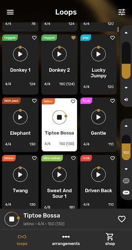 Android application Drum Loops ULTIMATE for guitar screenshort