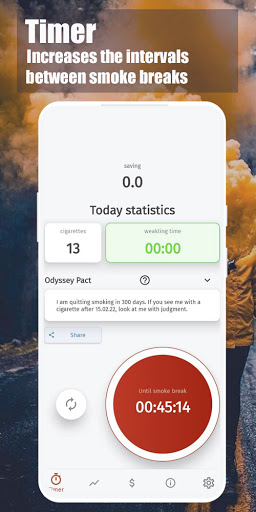SWay: Quit or Less Smoking Timer Cigarette Tracker
