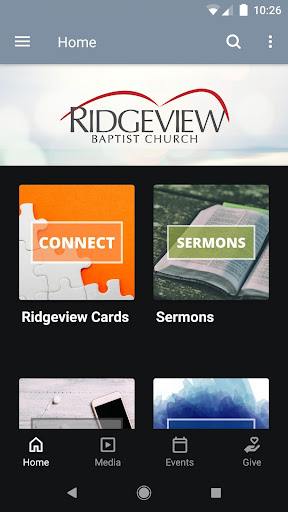 Android application Ridgeview Ministries screenshort