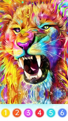 Lion paint by number-Free coloring offline gamesのおすすめ画像4