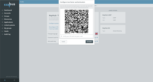 KeyHub 2FA Screen 2