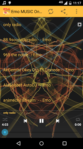 Android application Emo MUSIC Online screenshort