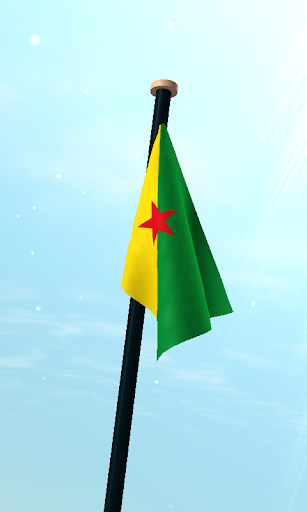 French Guiana Flag 3D Free Screen 3