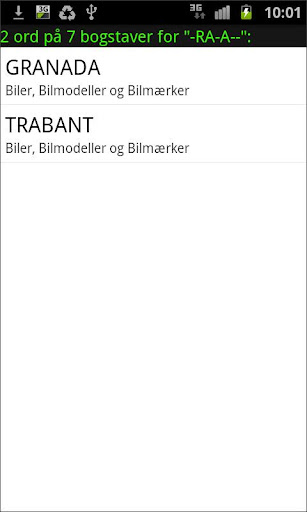 DanKryds, Kryds & tværs ordbog Screen 2