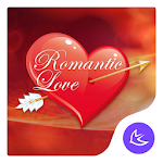 Cover Image of Download Red heart lovely-APUS Launcher  APK