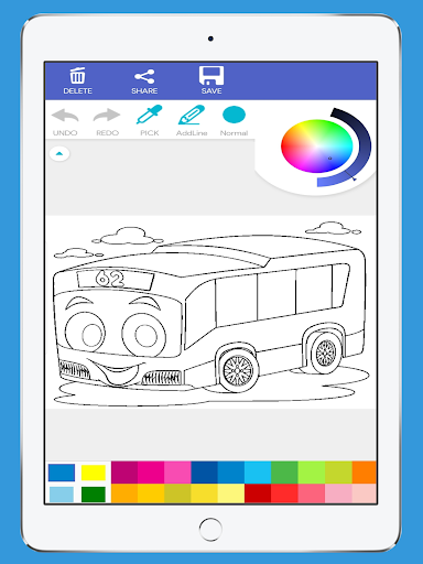 Cute Bus Coloring Book