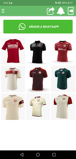 Android application Stickers Universitario Perú screenshort
