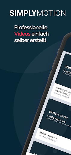 Android application SimplyMotion screenshort