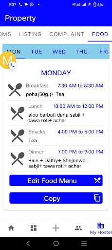 Hariom Boys Hostel Admin Screen 3