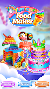 Captura de Pantalla 1 Unicorn Cake Maker-Bakery Game android