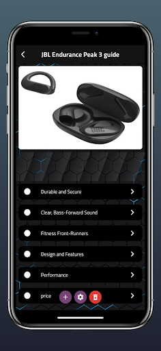 Android application JBL Endurance Peak 3 Guide screenshort