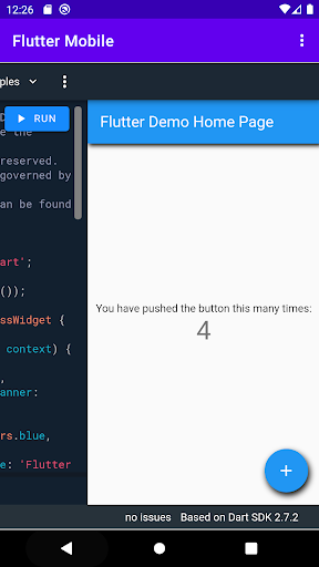 Mobile Flutter  DartPad