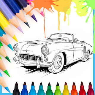 Car colouring game color paint apk