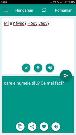 Hungarian-Romanian Translator Screen 2