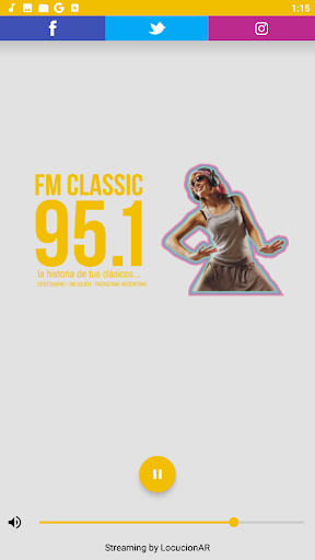 Fm Classic 95.1 MHz. Screen 2