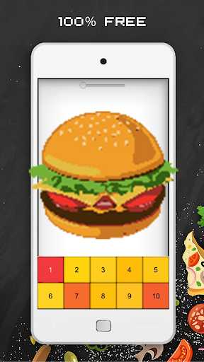 Food Color by Number - Food Ga Screen 2