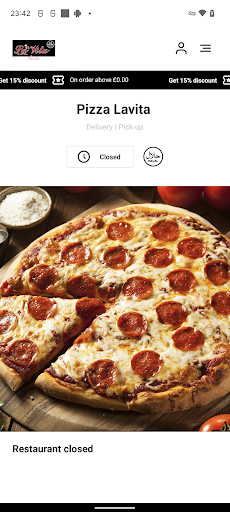 Android application Pizza Lavita Cheadle screenshort