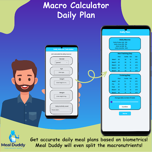 Android application Meal Duddy your Macros' Buddy screenshort