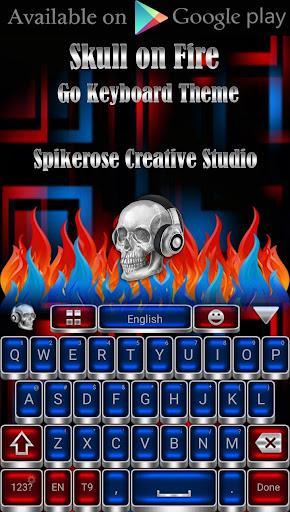Skull on Fire Go Launcher them Screen 3
