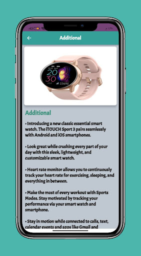 itouch smart watch Guide Screen 3