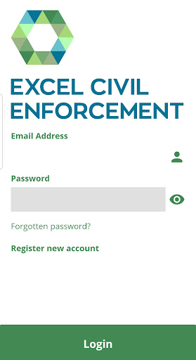 Android application Excel Civil Enforcement screenshort