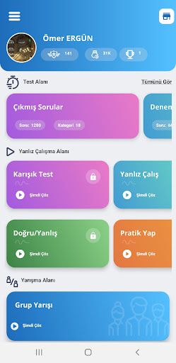 Android application DİYANET SINAVIM PRO screenshort