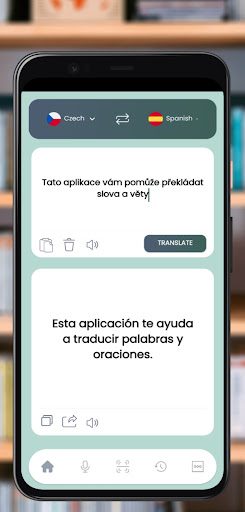 Czech-Spanish Translator Screen 3
