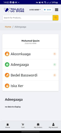 Android application Walalka Store screenshort