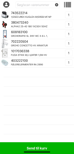 Android application KlarPris screenshort