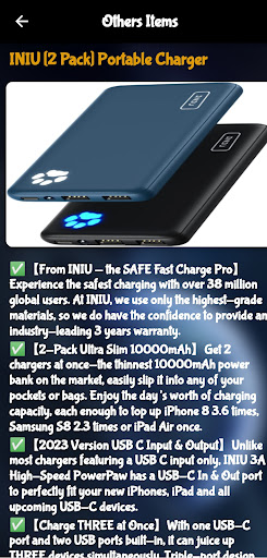 iniu portable charger guide Screen 2