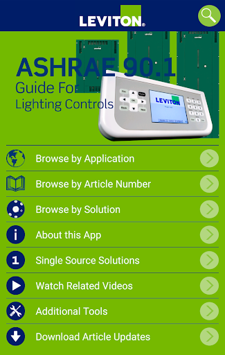 Android application Leviton ASHRAE 90.1 App screenshort