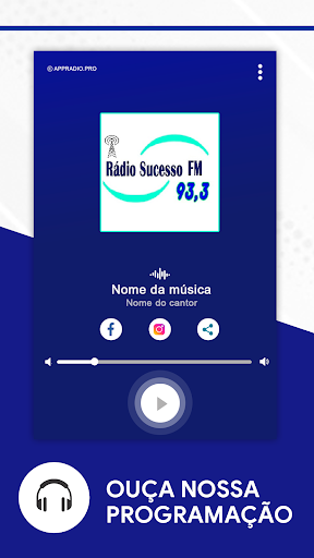 Android application Rádio Sucesso 93,3 FM screenshort