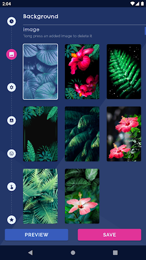 Android application Black Jungle Forest Clock screenshort