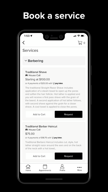 The Mobile Barber Screen 3