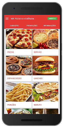 Android application MK Pizzaria e Esfiharia screenshort