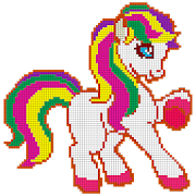 Pony Color by Number - Unicorn Pixel Art Coloring