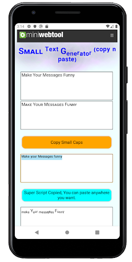 Small Text Generator