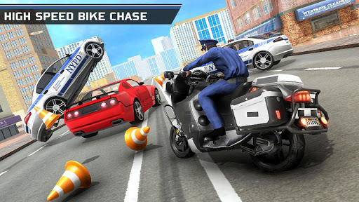 Android application US Police Gangster Bike Game screenshort