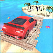 Beach Water Surfer Car Stunt Driving Games