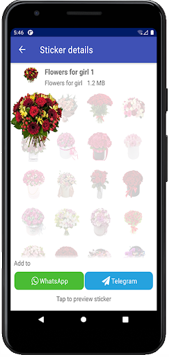 Flower stickers for Girl for WhatsApp and Telegram