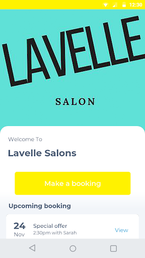 Android application Lavelle Salons screenshort