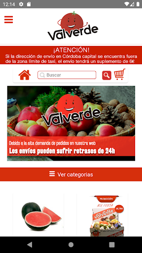 Android application Frutas Valverde screenshort