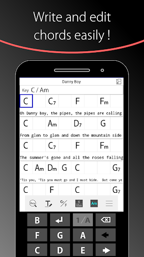 Android application Chord Sheet Writer screenshort