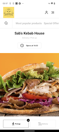 Android application Sab's Kebab House screenshort