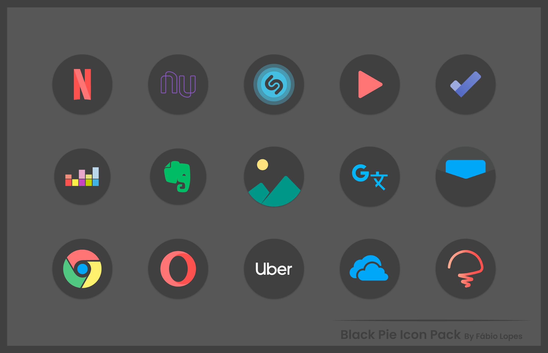 Black Pie - Icon Pack mod apk For android