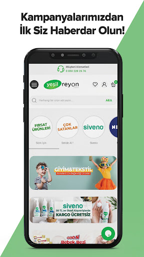 Android application Yeşil Reyon screenshort