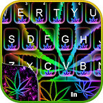 Cover Image of Скачать Тема для клавиатуры Glow Rasta Weed  APK